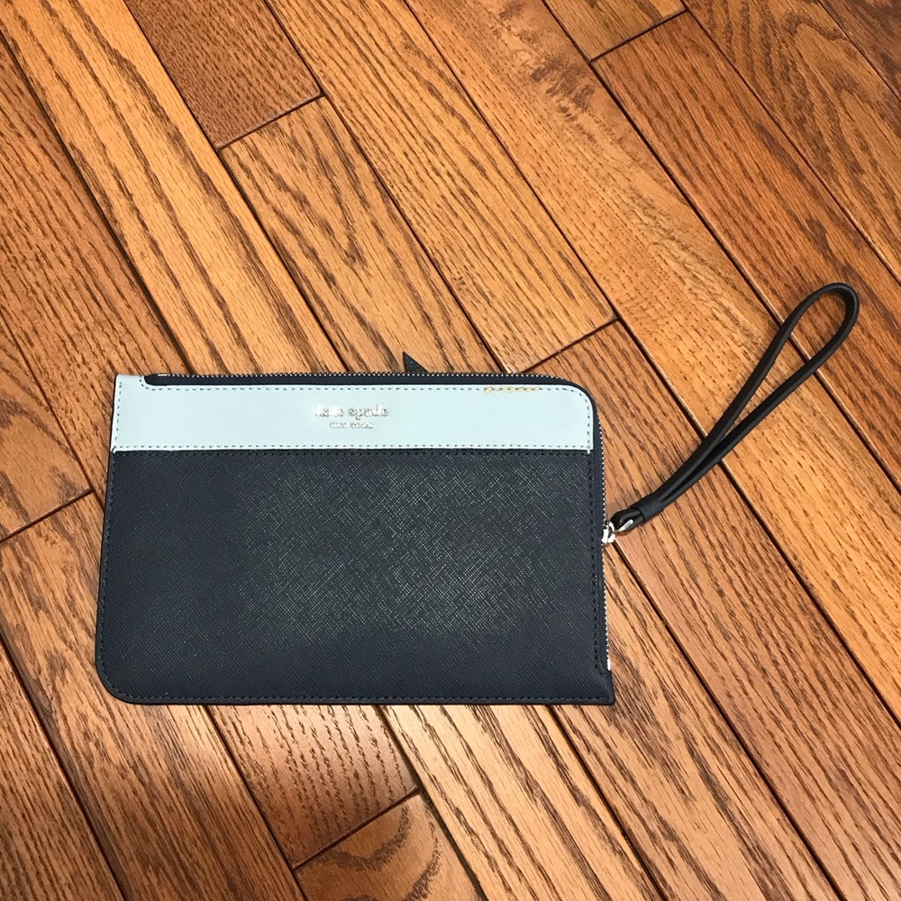 kate spade Navy and Light Blue Wristlet